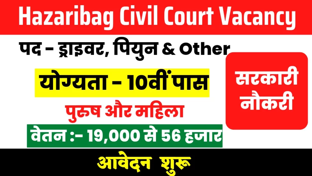 Hazaribag Civil Court Vacancy