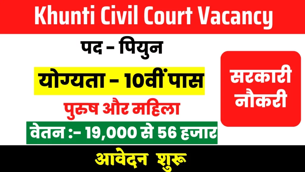 Khunti Civil Court Vacancy